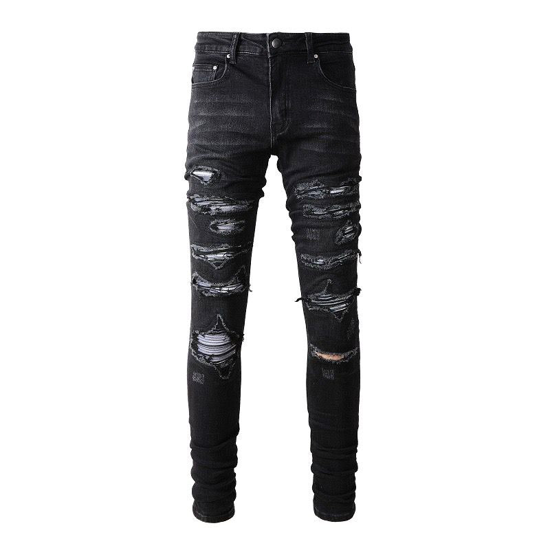 Black Flashed Jeans