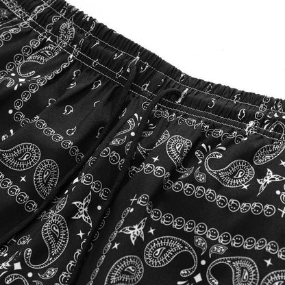 Black Bandana Shorts