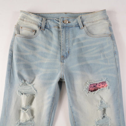 Rose Patch Jeans