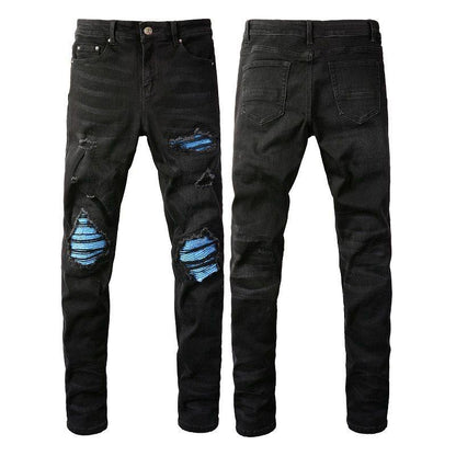 Electric Shadow Patch Jeans